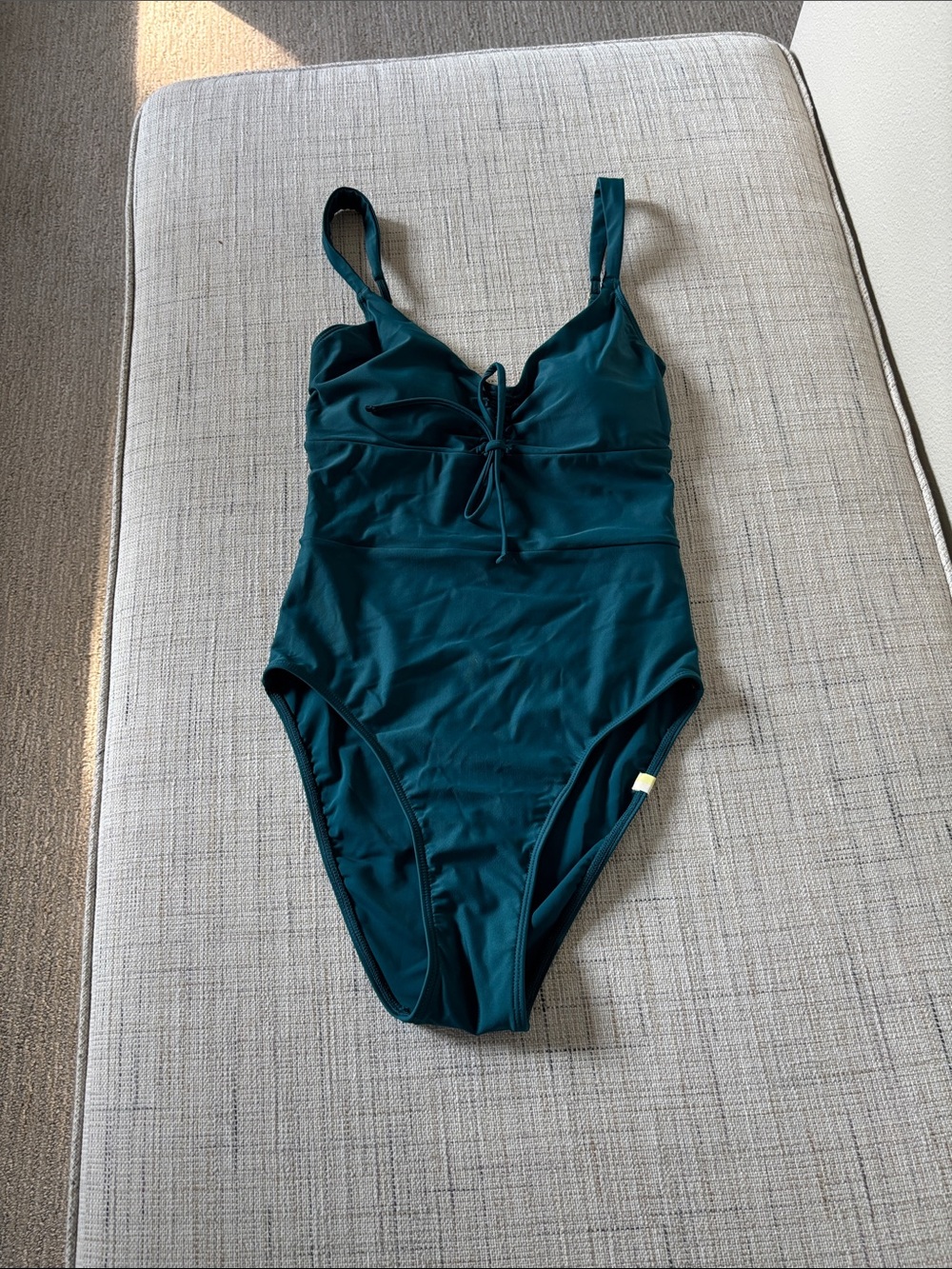 summersalt Teal Women’s One-Piece Swimsuit with Front Tie Detail